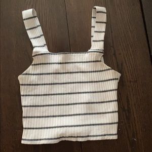 Black and white crop top